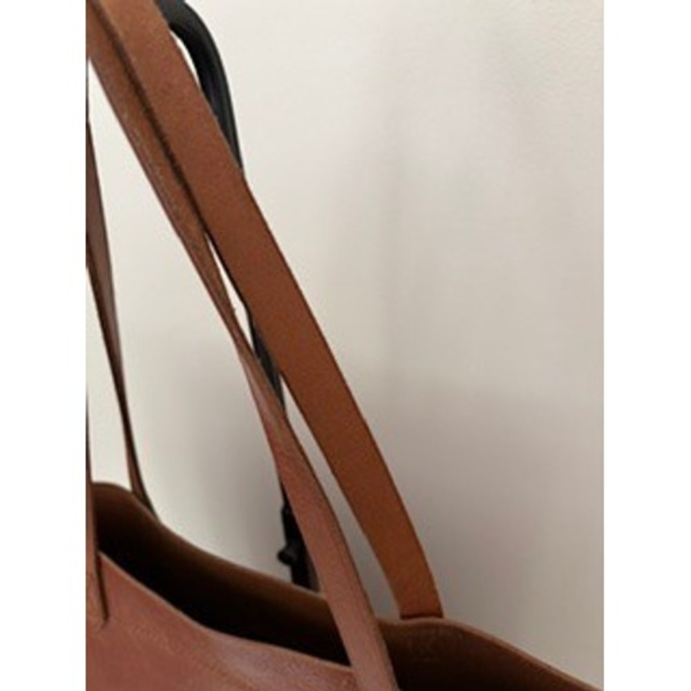 Madewell Transport Tote Bag English Saddle Brown Leather Shoulder Bag - Picture 9 of 14